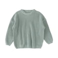 thumbnail image 1 of Kcodviy Tout-Petit Bébé Fille Garçon Tout-Petit Fille Chandail à Capuchon Chandail Tricoté Col Rond Grandes Filles Chandail à Capuchon Manches Longues Chandail Molletonné Cardigan pour Fillette Vêtements d'Automne Hiver, 1 of 5