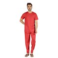 thumbnail image 1 of Inkmeso Solid Nightwear Set For Mens Tshirt And Pants Pajama Set Short Sleeve Pjs Loungewear Set, 1 of 8