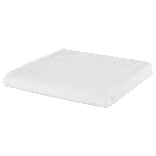 Bouclair White Textured Bath Towel 28x56 in (71x142 cm)
