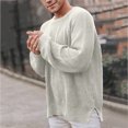 thumbnail image 2 of PMUYBHF Homme Hommes Veste en Jean Noire Chandail à Capuchon Uni et Hiver Automne Manche Col Rond Cardigan Chandail Blouse Chandail Long pour Homme Chandails pour Homme Pulls TG, 2 of 7