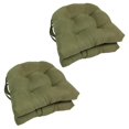 thumbnail image 1 of 16-inch Solid Micro Suede U-shaped Tufted Chair Cushions (Set of 4), 1 of 3