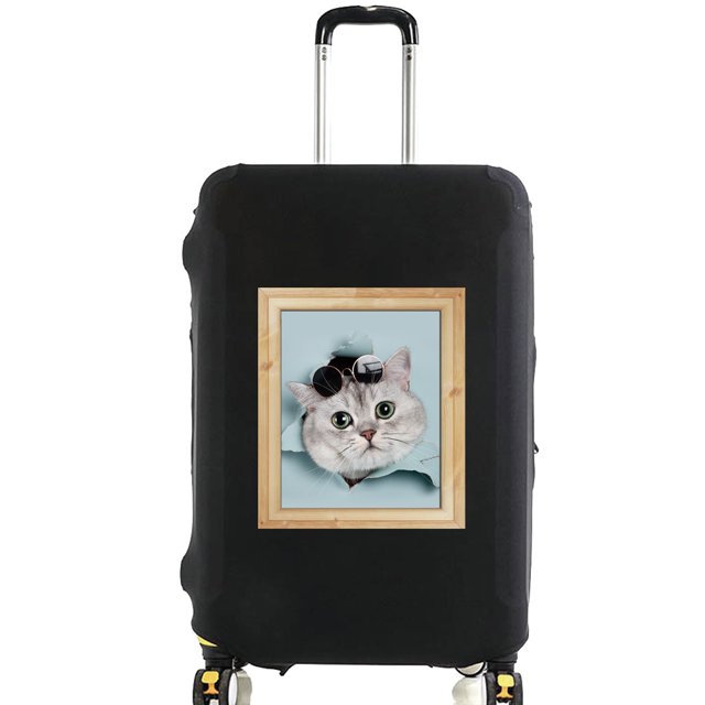 Animal Series Printed Pattern Travel Essentials Bag with 18-32 Inch Capacity Travel Accessories Trolley Case Protective Cover 8animal 054 M