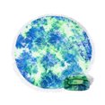 thumbnail image 1 of Leutsin Serviette de Plage en Microfibre Double Face Teinture sur Nœuds Frange Ronde, 1 of 2