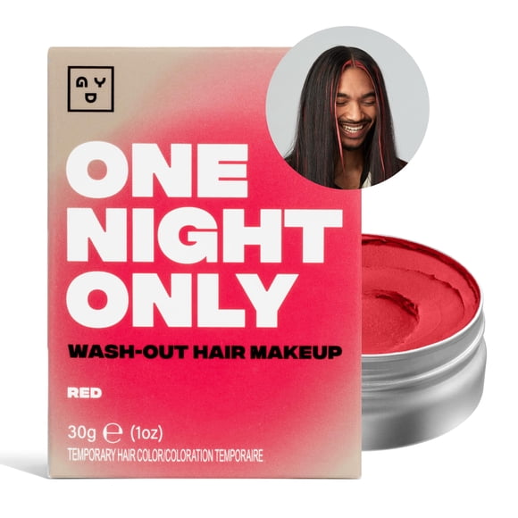 Good Dye Young - One Night Only (Red) | Temporary Hair Color for Kids & Adults | Hair Chalk Alternative | Easy-to-Use & Wash Out Vegan Cruelty-free Color Hair Makeup for Rave Party & Festival
