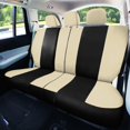 thumbnail image 2 of FH Group Light & Breezy Flat Cloth Car Seat Cover Set For Car Truck SUV Van Beige - Rear, 2 of 5