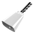 thumbnail image 2 of Cow Bell Hand Percussion Noise Makers Cowbell Loud Call Bell Concert Celebration white, 2 of 8