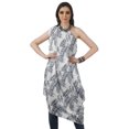 thumbnail image 2 of Moomaya Robe Kurti Sans Manches à une Épaule Imprimée pour Femmes Vêtements de Fête Boho, 2 of 7