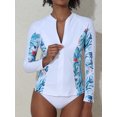 thumbnail image 3 of Charmo Womens Rash Guard Shirt Long Sleeve Raglan Sun Protection Swim Shirt Bathing Suit UPF 50+, 3 of 6