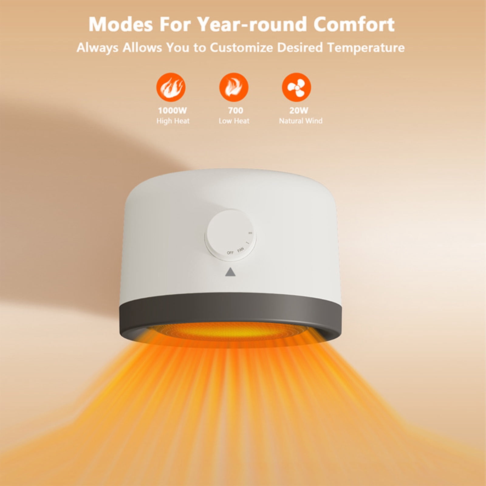 Vggrvlo Space Heater 1500W Portable Electric Heaters for Indoor Use Safe Quiet Room Heater 9.5ft/s Portable Electric Heaters for Office Bedroom Home