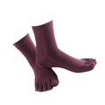 thumbnail image 1 of serony 1Pair Comfy Five Toe Socks Cotton High Crew Sock Athletic Solid Socks Purple, 1 of 5
