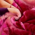 thumbnail image 2 of Couverture de Vison Coréen, Couverture Molletonnée Douce Chaude Imprimée de 2 Plis pour l'Automne, Hiver -King, Pivoine Violette -, 2 of 5