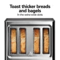 thumbnail image 3 of Hamilton Beach 4 Slice Toaster with Extra-Wide Slots, Bagel Setting, Toast Boost, Slide-Out Crumb Tray, Auto-Shutoff & Cancel Button, Stainless Steel (24798), 3 of 9