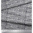 thumbnail image 2 of Soimoi Poly Georgette Fabric Leaves & Floral Block Fabric Prints by Yard 42 Inch Wide, 2 of 3