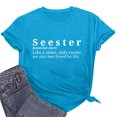 thumbnail image 4 of LSLJS Women's Funny Printed Pattern Casual Fashion Soild Color Short Sleeve Tops Blouse, 4 of 6
