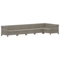 thumbnail image 2 of vidaXL 6 Piece Garden Lounge Set with Cushions Grey Poly Rattan, 2 of 5