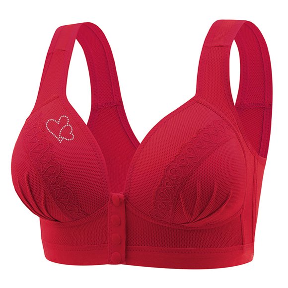 Birdeem Bras for Women Ladies Traceless Comfortable No Steel Ring Breathable Gathering Front Opening Buckle Bra Woman Underwear