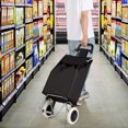 thumbnail image 2 of Costway Light Weight Wheeled Shopping Trolley Push Cart Bag Large Capacity, 2 of 10