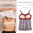thumbnail image 2 of CHOK Camisoles à Soutien-Gorge Intégré pour Femmes, Bretelles Spaghetti Ajustables, Débardeur Sans Manches, Hauts d'Été, 2 of 6