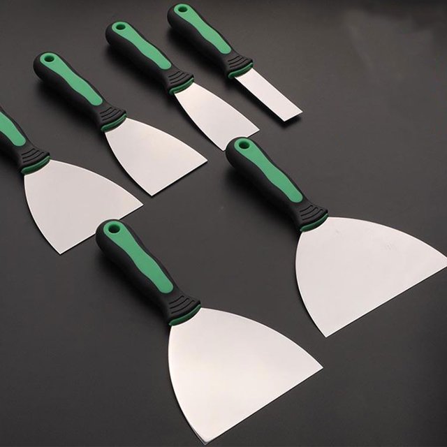 mmirethe 6 Pcs Couteau à Pâte en Acier Inoxydable Résistant aux Chocs pour Large Application dans la Préparation de Peinture Murale