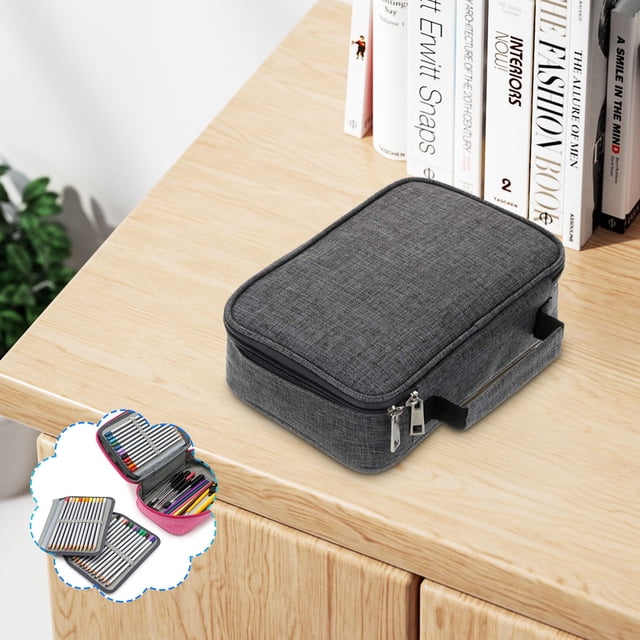 EGNMCR High Capacity Zipper Pencil Case Multifunctional Stationery Pencil Case 72 Compartments Color Pencil Case Portable Pencil Case With 2 Removable Sleeves zipper pencil