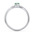 thumbnail image 4 of Birthstone Heart Ring with Shoulder Accents - Emeral (May), 4 of 4