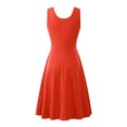 thumbnail image 3 of LUXUR Robe Longue d'Été de Plage Bohème pour Femmes, Orange 2TG, 3 of 3