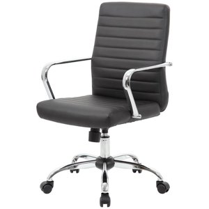Boss Office Drummond Faux cuir pivotant Office Chaise en noir