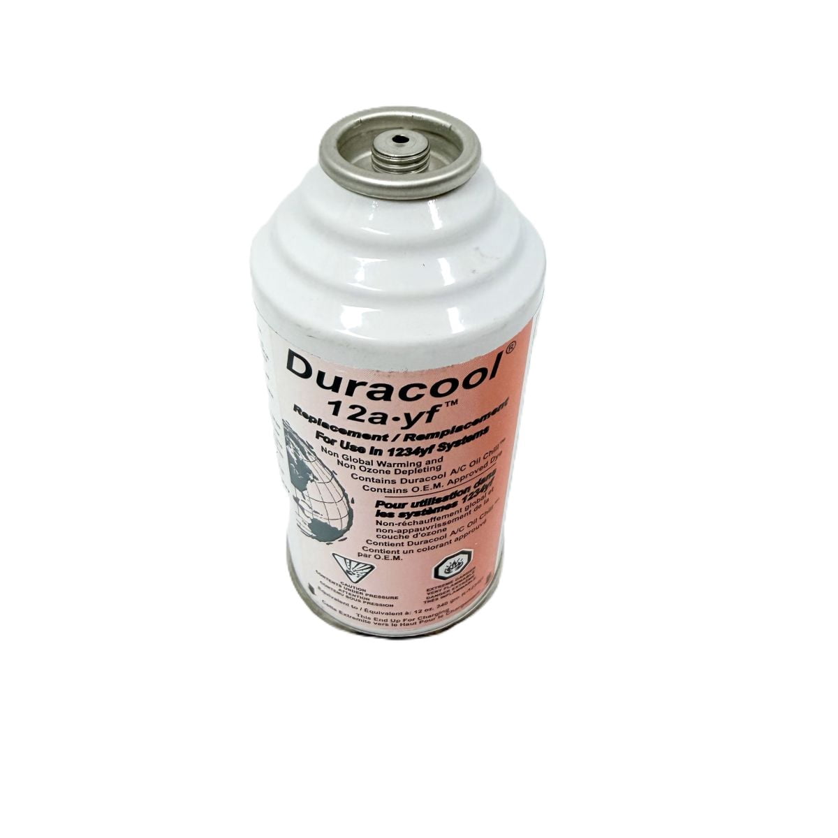 Duracool® 12a-yf Mobile A/C Replacement Refrigerant 8 OZ. Can for 1234yf Systems. (12a-yf hose # YF3015) required installation)