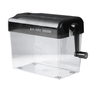 Déchiqueteuse de papier à cran Mini Document Outil de découpe de papier Reçu Bille de billet Machine de découpe fournitures de bureau noir,1 * Papier de cran, noir