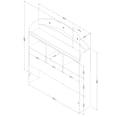 thumbnail image 4 of South Shore Tiara Twin Bookcase Headboard with Storage, in Pure White, 4 of 8