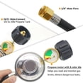 thumbnail image 3 of Boyau de Régulateur de Propane de 6 Pi avec Jauge, Pièces de Rechange Universelles QCC1 pour Régulateur de Gril avec Adaptateur de Coude à 90 Degrés, 3 of 7
