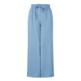 thumbnail image 4 of Jsaierl Womens Casual Wide Leg Pants Ruffle Elastic Drawstring Palazzo Pants Loose Comfy Trousers with Pockets, 4 of 9