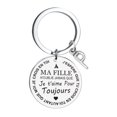 thumbnail image 2 of Freach Diy To My Daughter Stainless Steel Last Name 26 Letter Keychain 3X3Cm, 2 of 8