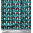 thumbnail image 1 of Soimoi Rayon Fabric Leaves & Floral Block Decor Fabric Printed Yard 42 Inch Wide, 1 of 3
