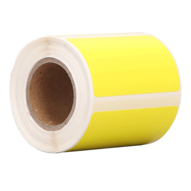 Thermal Printer Paper, Plain Thermal Labels Safe Office Supplies 50 X 30mm Ink Free Printing for Item Classification Silver,Yellow