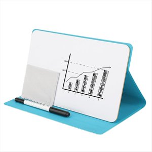 Petit tableau blanc portable, réutilisable Mini Tableau d'Erase Sèche Magnet avec ruban d'essuyage magnétique panneau d'erase à sec bleu,1 * petit tableau blanc portable 1 * marqueur 1 * linge essuie-tout, bleu