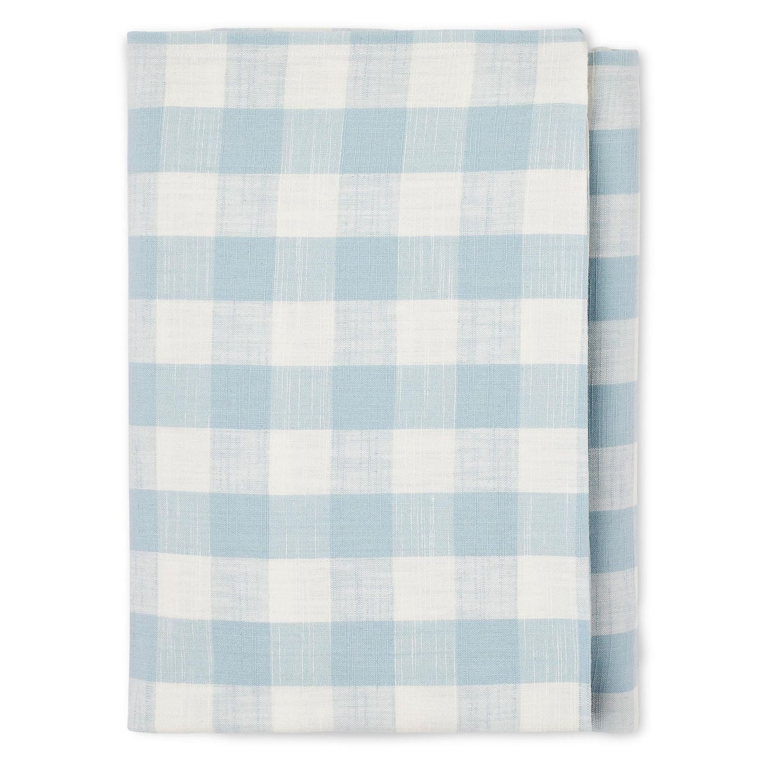 FRAÎCHE Spring Blue Gingham Tablecloth, 60x84-in