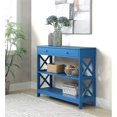 thumbnail image 1 of Convenience Concepts Oxford Table Console à un Tiroir, Fini Bois Bleu, 1 of 10