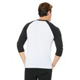 thumbnail image 2 of Bella + Canvas Unisex 3/4-Sleeve Baseball T-Shirt, 2 of 3