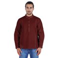 thumbnail image 1 of Atasi Chemise Henley Indienne pour Homme à Manches Longues, Décontractée, Col Mandarin, Courte Kurta, 1 of 7