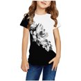 thumbnail image 2 of Penkiiy T-Shirts Garçons Filles T-Shirts Graphiques Imprimés 3D T-Shirts Col Rond Manches Courtes pour Enfants 4-5 Ans Blanc, 2 of 5