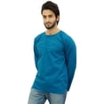 thumbnail image 3 of Atasi Kurta pour Homme à Col Rond en Coton, Manches Retroussables, Chemise Bleue - X-Grand, 3 of 6
