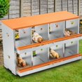 thumbnail image 3 of BeesClover Chicken Nesting Box Large Vented Hole, Metal Egg Laying Boxes with 3/4 Compartments Chicken Egg Box for Egg Collection, 3 of 6