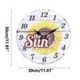 thumbnail image 3 of 30cm European Retro Sunflower Wall Clock Home Living Room Decoration Wall Clock, 3 of 4
