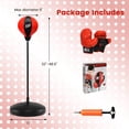 thumbnail image 3 of Costway Kids Punching Bag Toy Set Adjustable Stand Boxing Glove Speed Ball w/ Pump New, 3 of 10