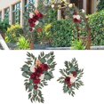 thumbnail image 4 of 2x Arche de Mariage Fleurs Tournesols Déco Rustique pour Cérémonie de Mariage Panneau Floral Toile de Fond Porte Fête Blanc Rouge, 4 of 9