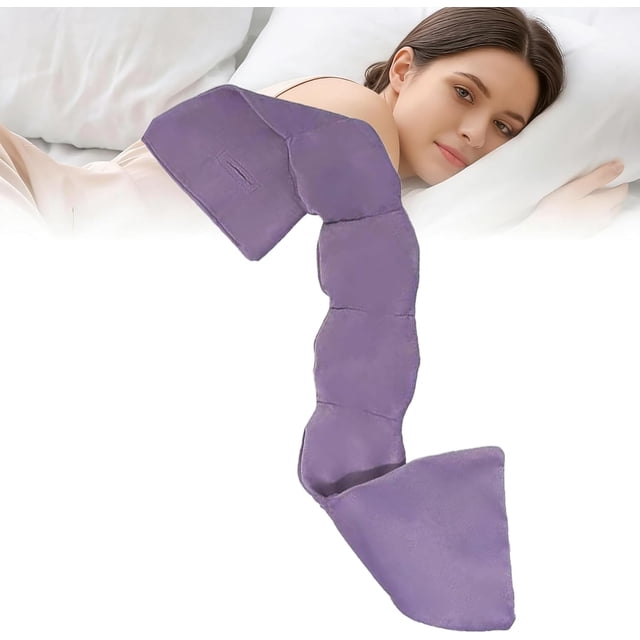 Weighted Sleep Mask–Weighted Eye Mask Designed for Deep Sleep and Eye Fatigue Relief, Offers Light-Blocking Comfort with Soft,This Double-Sided Fabric. Suitable for Napping and Overnight.,Purple