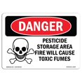 thumbnail image 1 of SignMission OS-DS-A-1218-L-1525 12 x 18 in. OSHA Danger Sign - Pesticide Storage Area, 1 of 1