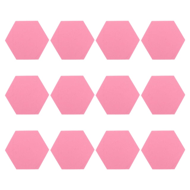 12 Pcs Message Board Felt Hexagon Wall Board Self-adhesive Wall Memo Board