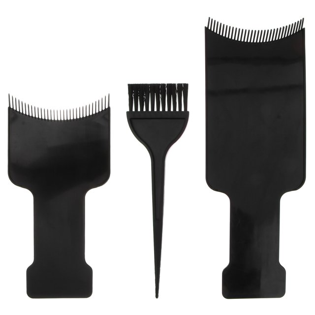 3Pcs Highlighting Board Brush Kit Hair Coloring Dyeing Kit Flat Comb Board